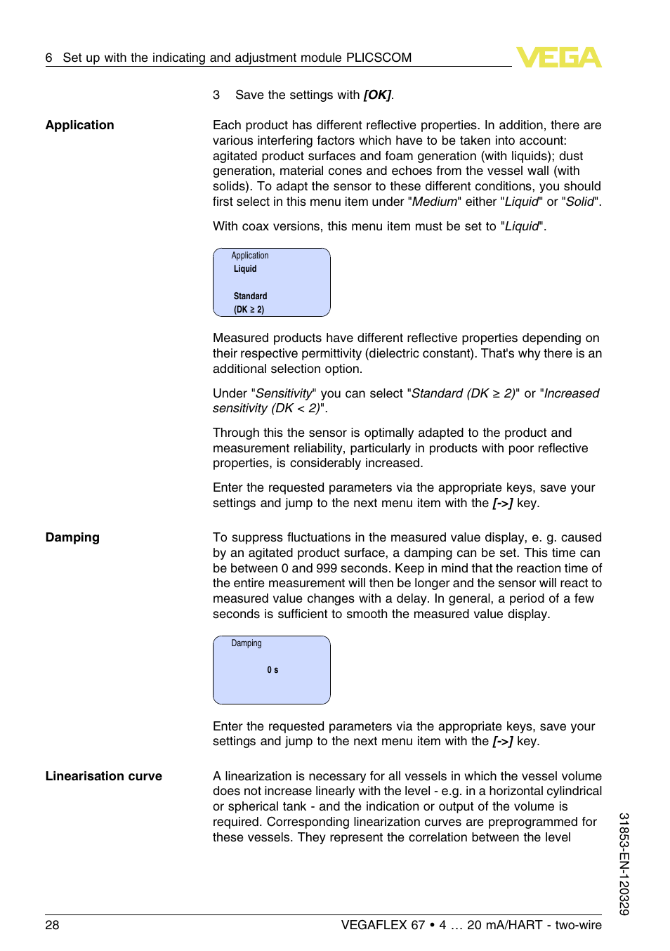 VEGA VEGAFLEX 67 (-40…+150°C) 4 … 20 mA_HART two-wire User Manual | Page 28 / 64