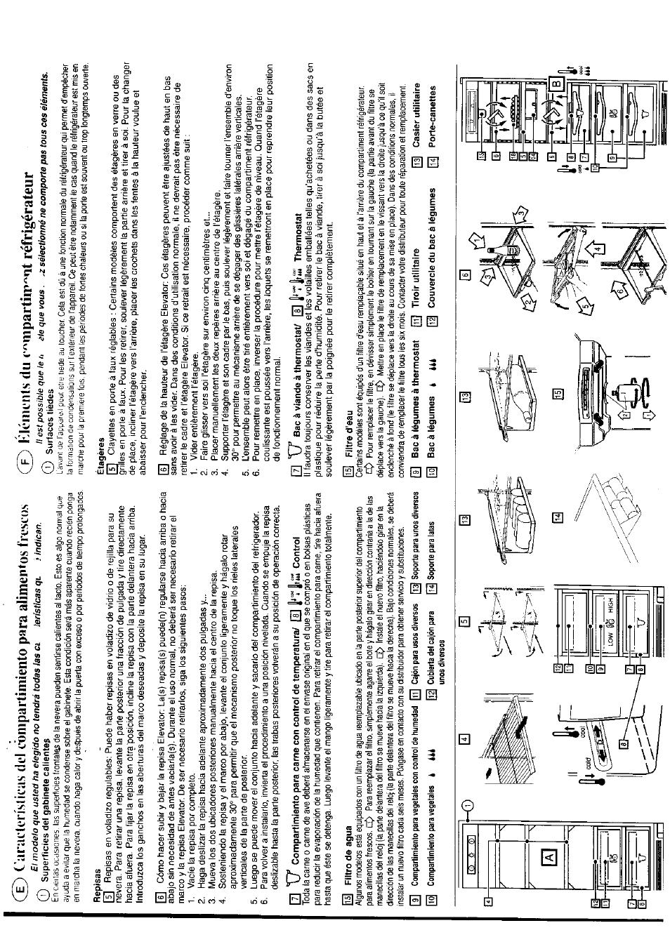 Kléiiicnts du r''mpartiir''nt réfrigérateur | KELVINATOR KTRIS 245 FBW User Manual | Page 13 / 26