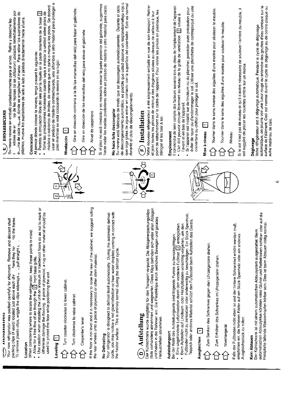 2) aufstellung, Installation | KELVINATOR KTRIS 245 FBW User Manual | Page 8 / 26