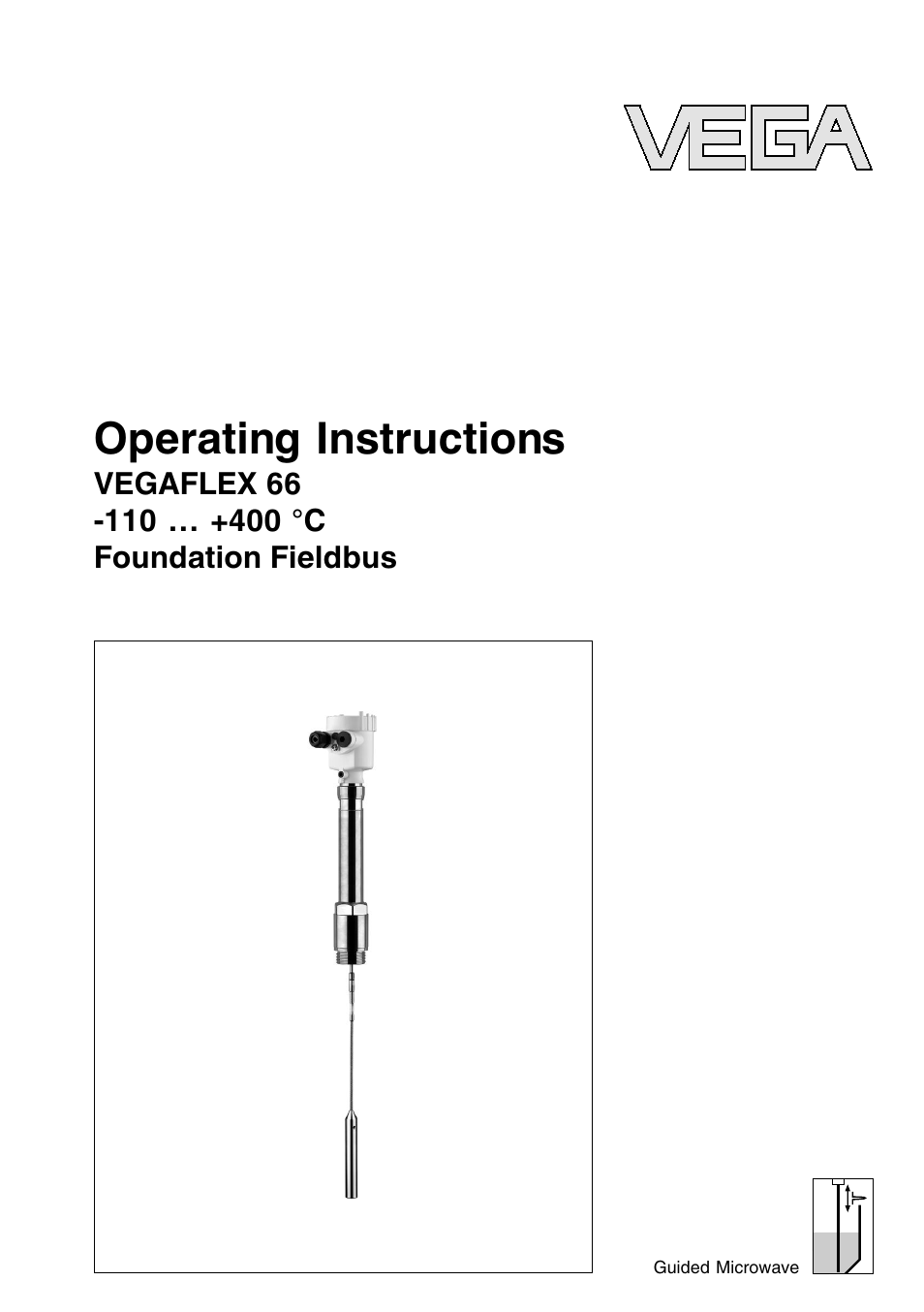 VEGA VEGAFLEX 66 (-110…+400°C) Foundation Fieldbus User Manual | 64 pages