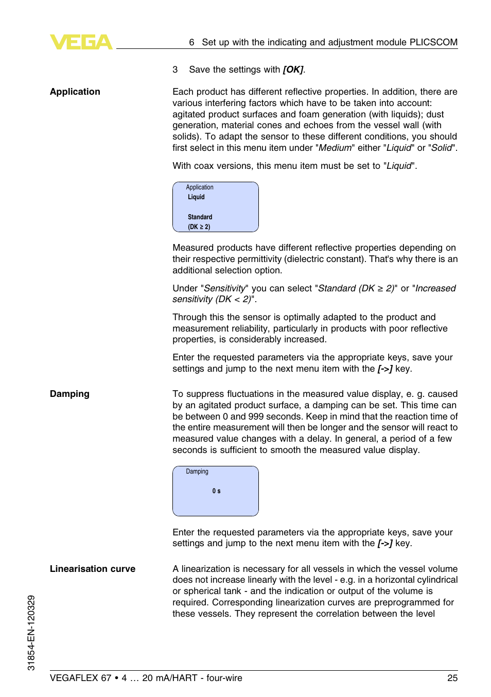 VEGA VEGAFLEX 67 (-40…+150°C) 4 … 20 mA_HART four-wire User Manual | Page 25 / 56