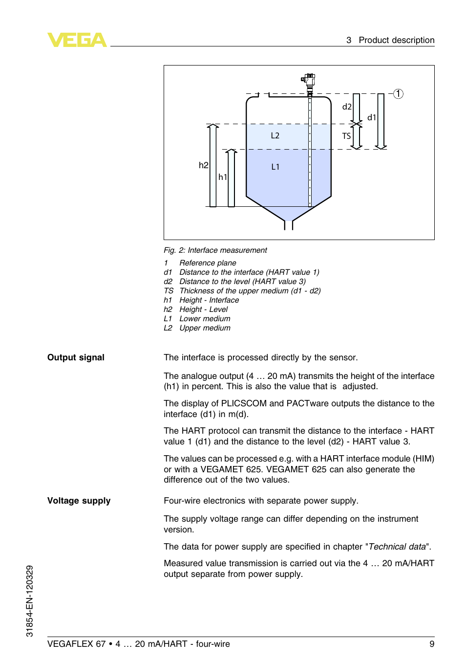 VEGA VEGAFLEX 67 (-40…+150°C) 4 … 20 mA_HART four-wire User Manual | Page 9 / 56