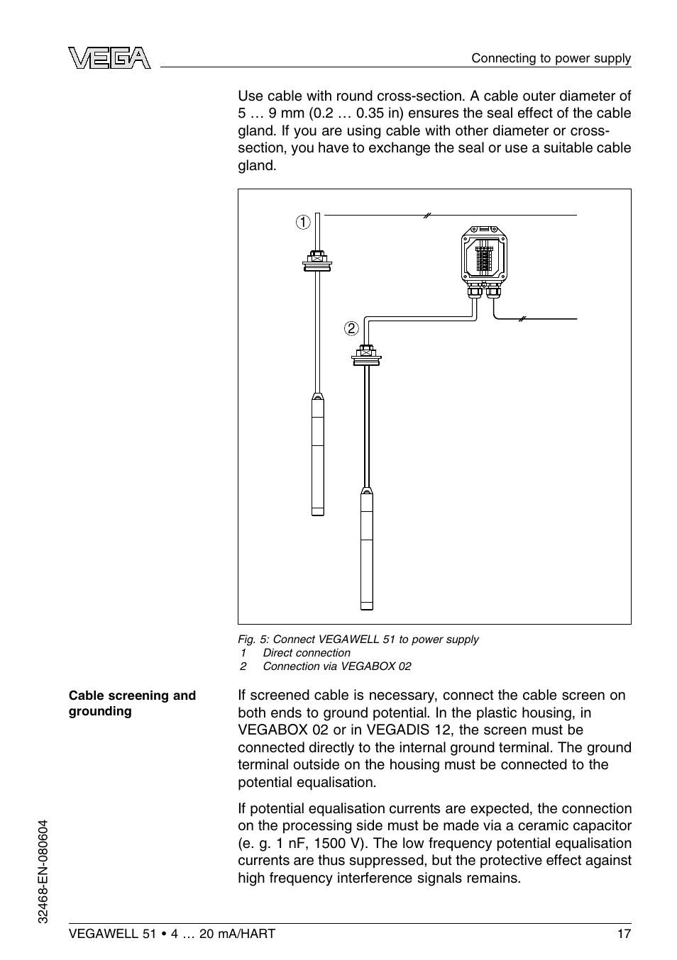 VEGA VEGAWELL 51 4 … 20 mA_HART User Manual | Page 17 / 40