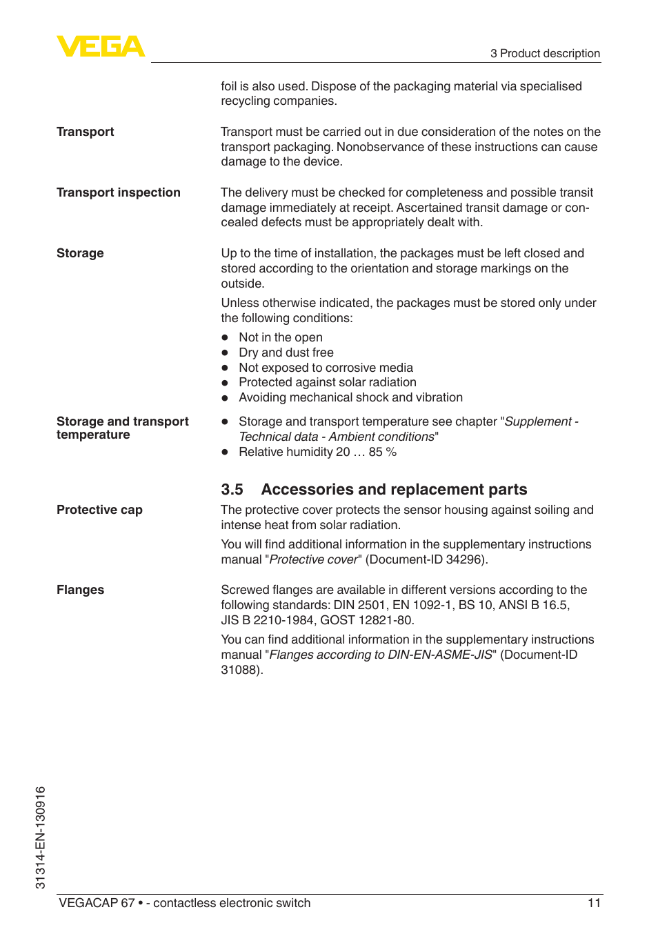 5 accessories and replacement parts | VEGA VEGACAP 67 - contactless electronic switch User Manual | Page 11 / 36