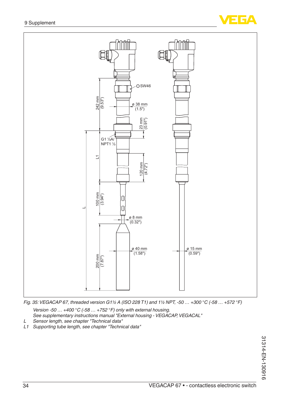 VEGA VEGACAP 67 - contactless electronic switch User Manual | Page 34 / 36
