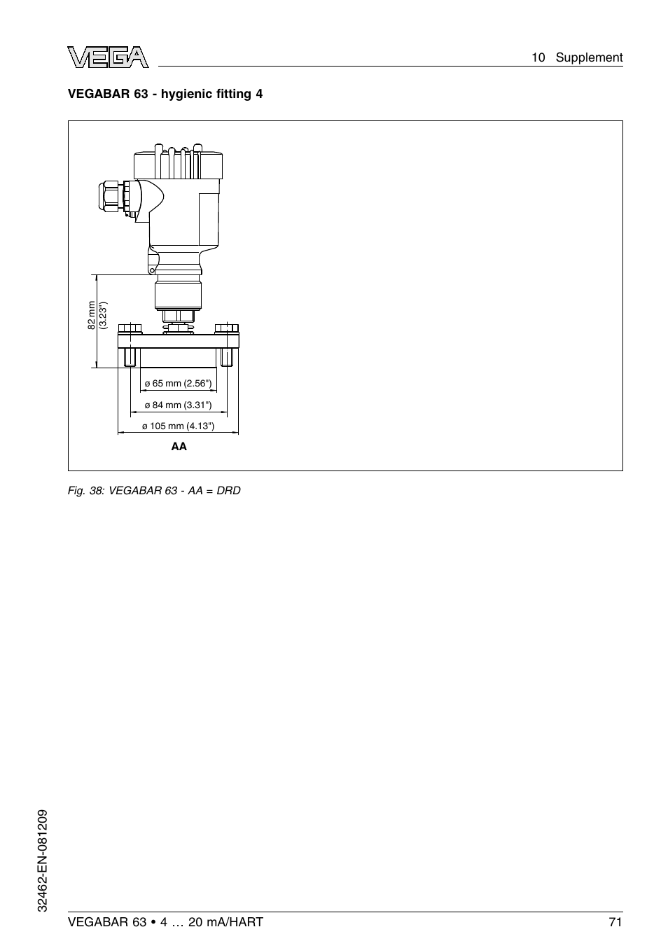 VEGA VEGABAR 63 4 … 20 mA_HART User Manual | Page 71 / 76