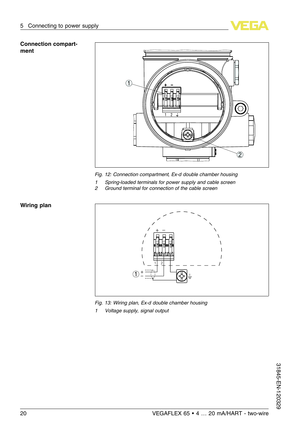 VEGA VEGAFLEX 65 4 … 20 mA_HART two-wire User Manual | Page 20 / 56
