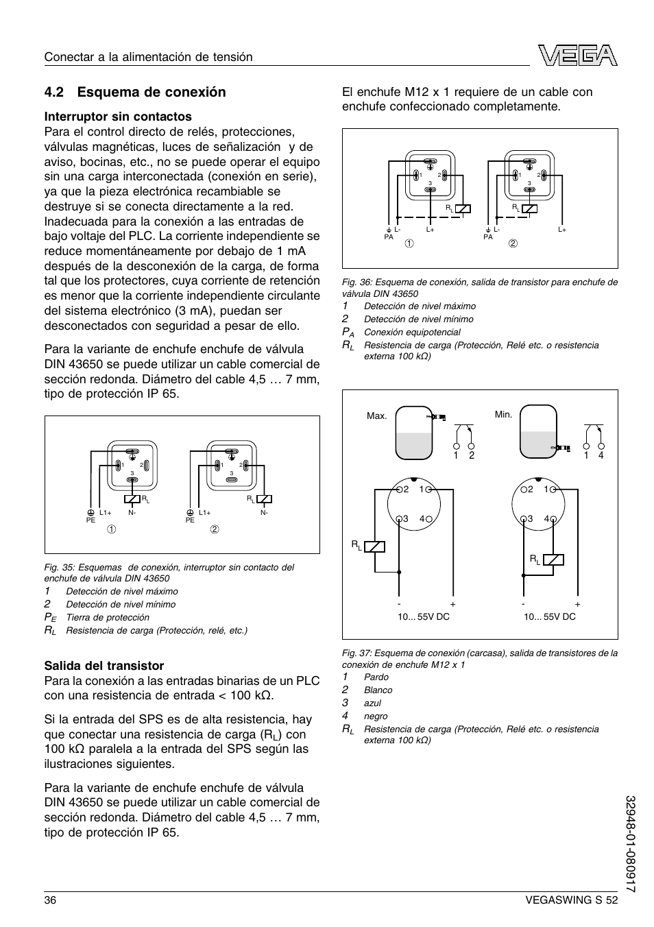 2 esquema de conexión | VEGA VEGASWING S 52 User Manual | Page 36 / 44