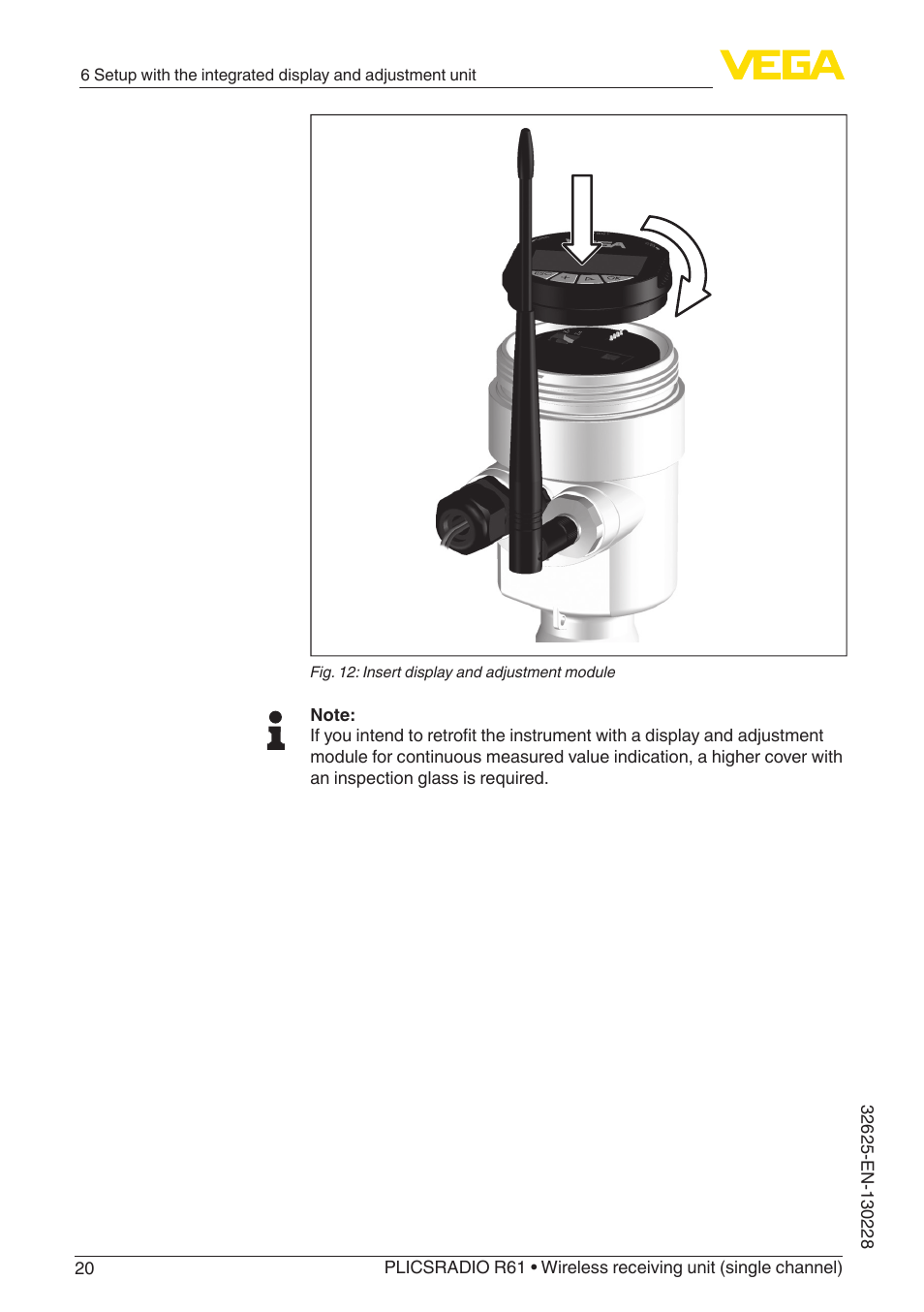 VEGA PLICSRADIO R61 Wireless receiving unit User Manual | Page 20 / 40
