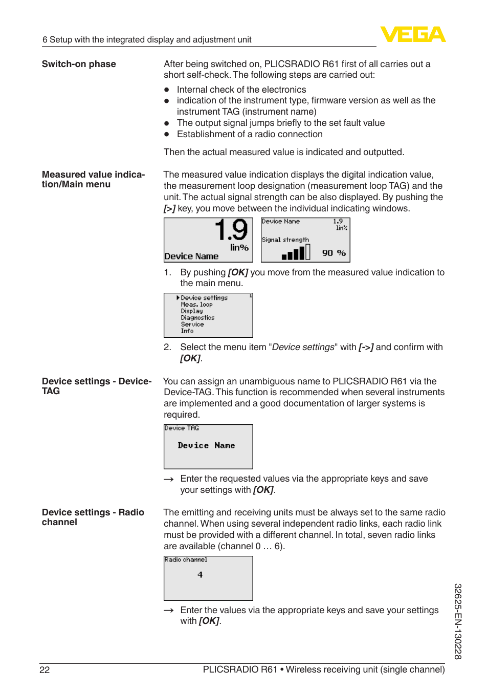 VEGA PLICSRADIO R61 Wireless receiving unit User Manual | Page 22 / 40