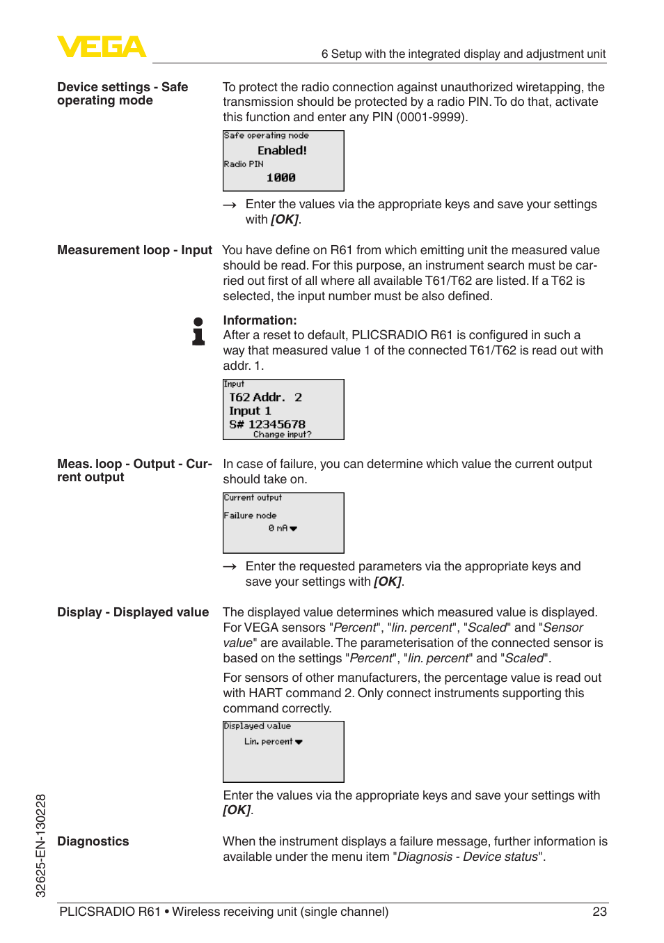 VEGA PLICSRADIO R61 Wireless receiving unit User Manual | Page 23 / 40