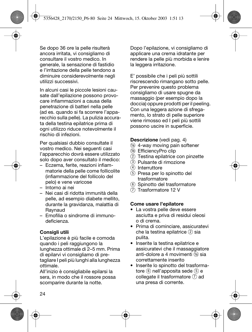 Braun TYPE 5316 User Manual | Page 23 / 76