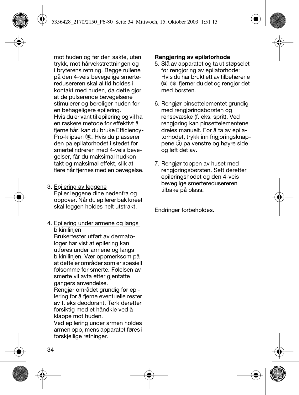 Braun TYPE 5316 User Manual | Page 33 / 76
