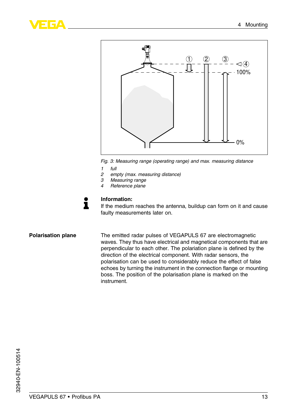 VEGA VEGAPULS 67 (≥ 2.0.0 - ≤ 3.8) Proﬁbus PA User Manual | Page 13 / 68