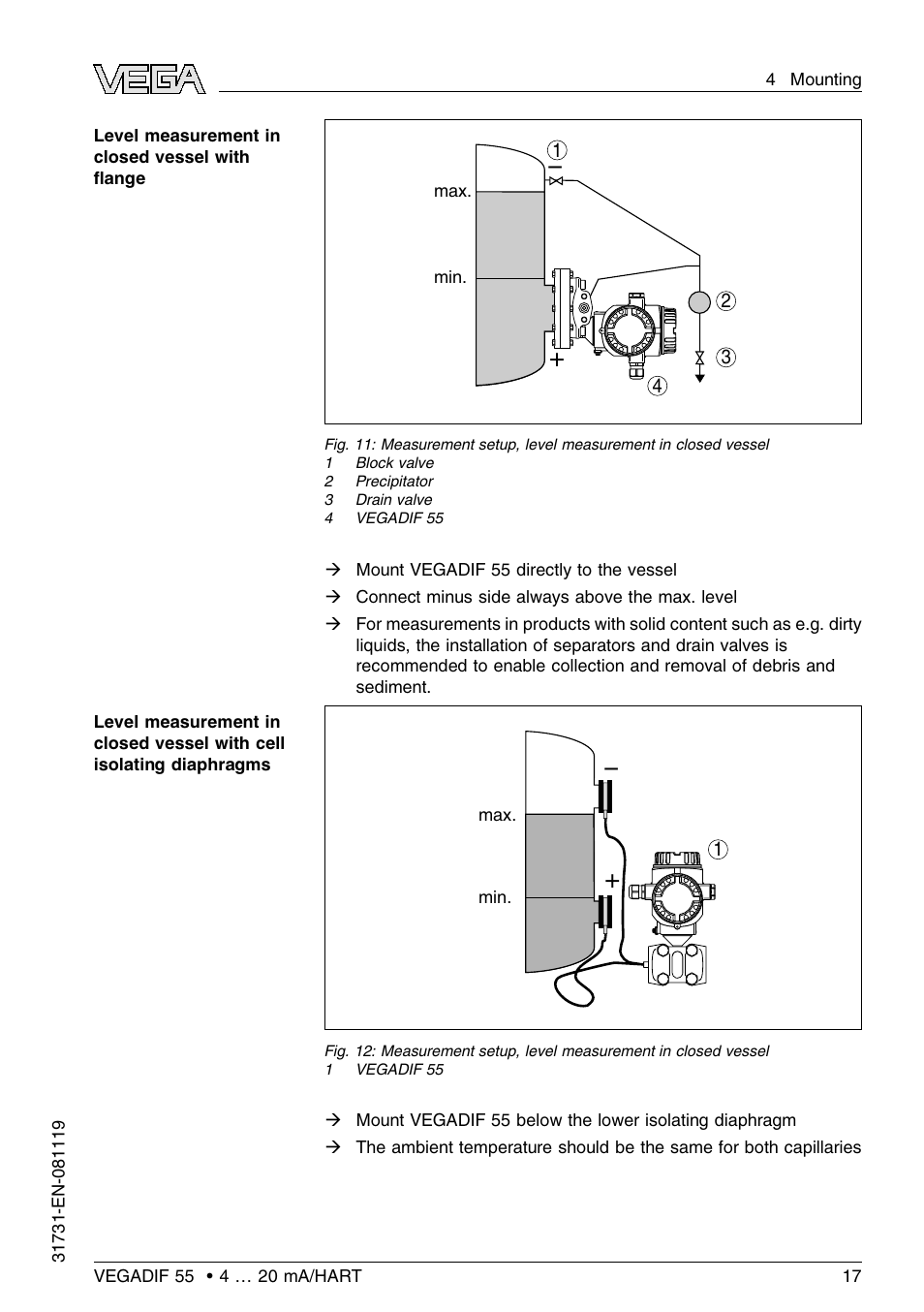 VEGA VEGADIF 55 4 … 20 mA_HART User Manual | Page 17 / 84