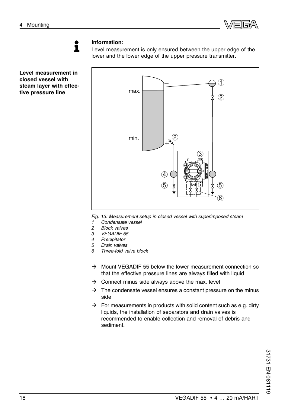 VEGA VEGADIF 55 4 … 20 mA_HART User Manual | Page 18 / 84