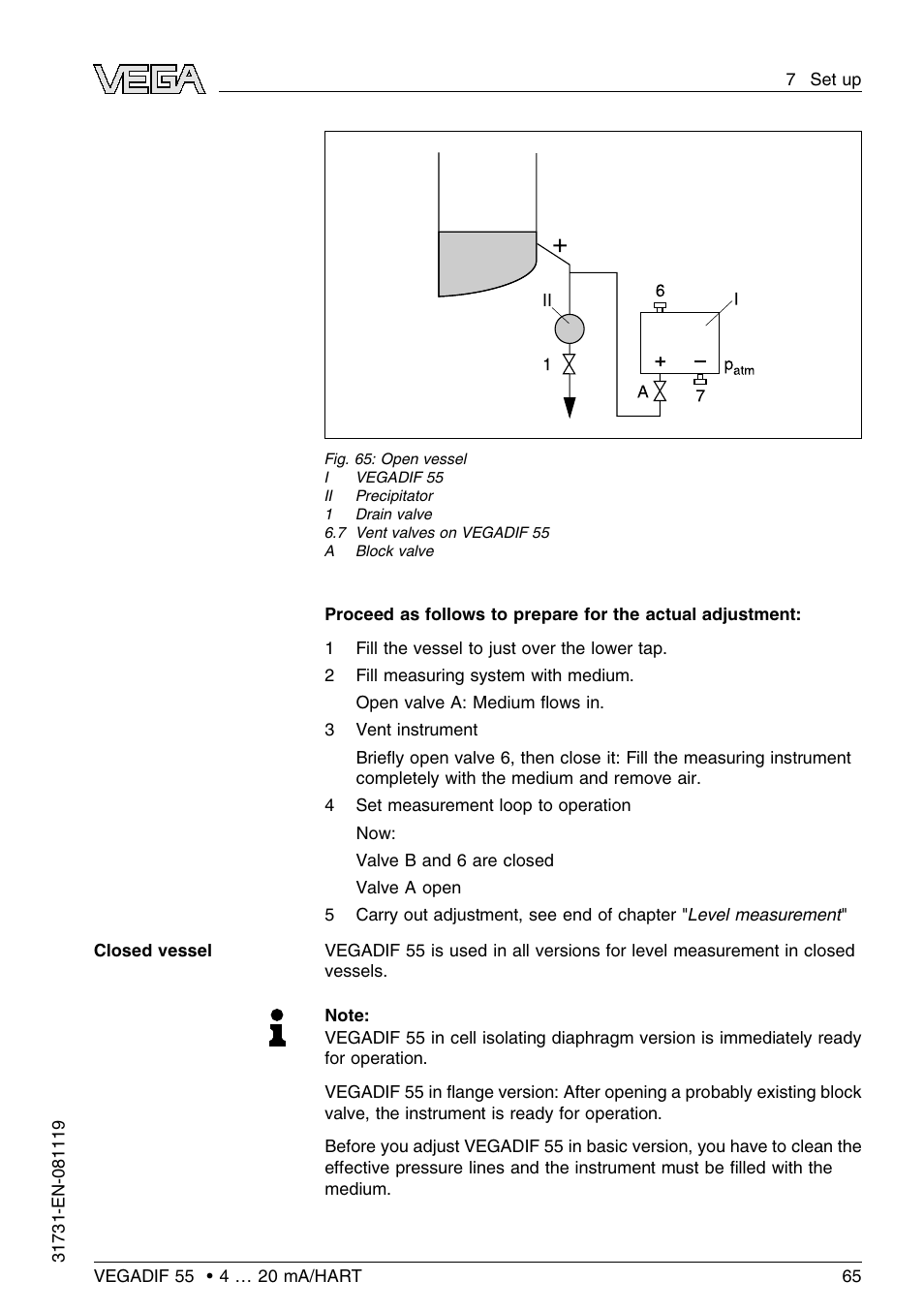 VEGA VEGADIF 55 4 … 20 mA_HART User Manual | Page 65 / 84