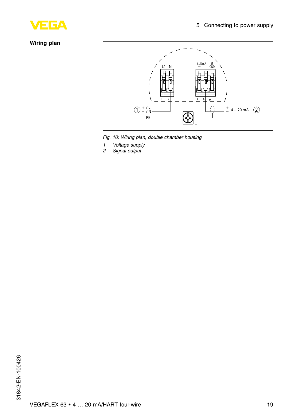 VEGA VEGAFLEX 63 4 … 20 mA_HART four-wire User Manual | Page 19 / 56