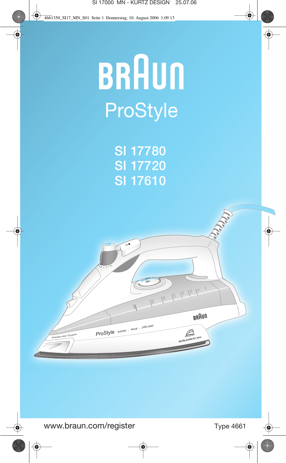 Braun SI 710 17610 PROSTYLE CONTROL User Manual | 70 pages