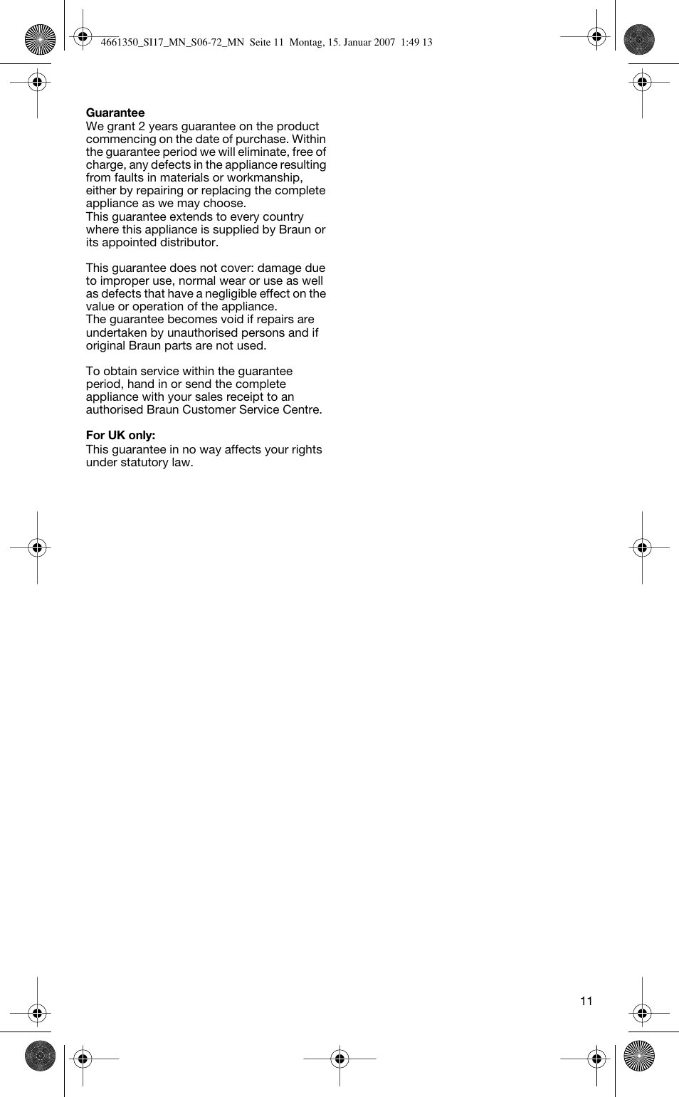 Braun SI 710 17610 PROSTYLE CONTROL User Manual | Page 11 / 70