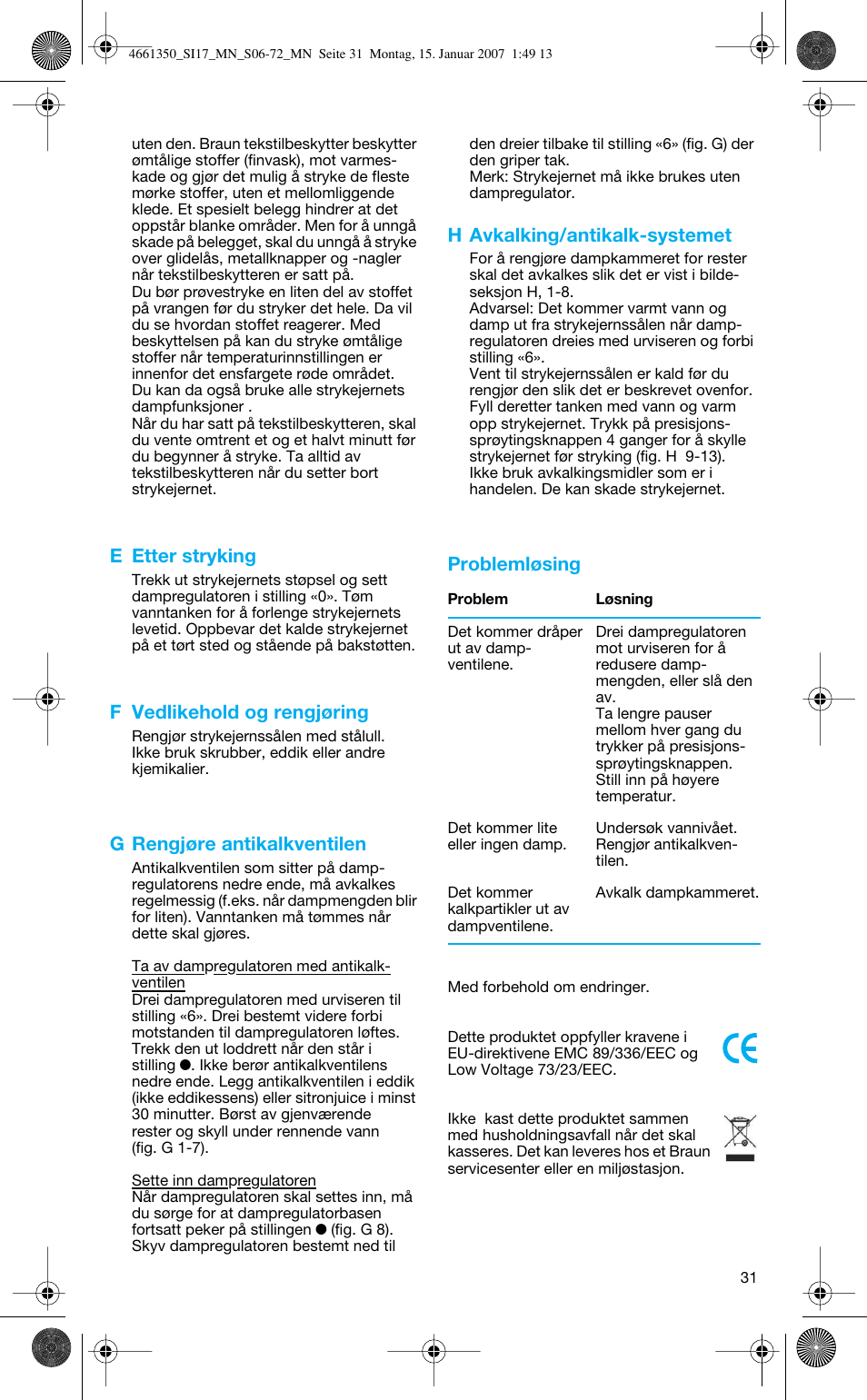 Braun SI 710 17610 PROSTYLE CONTROL User Manual | Page 31 / 70