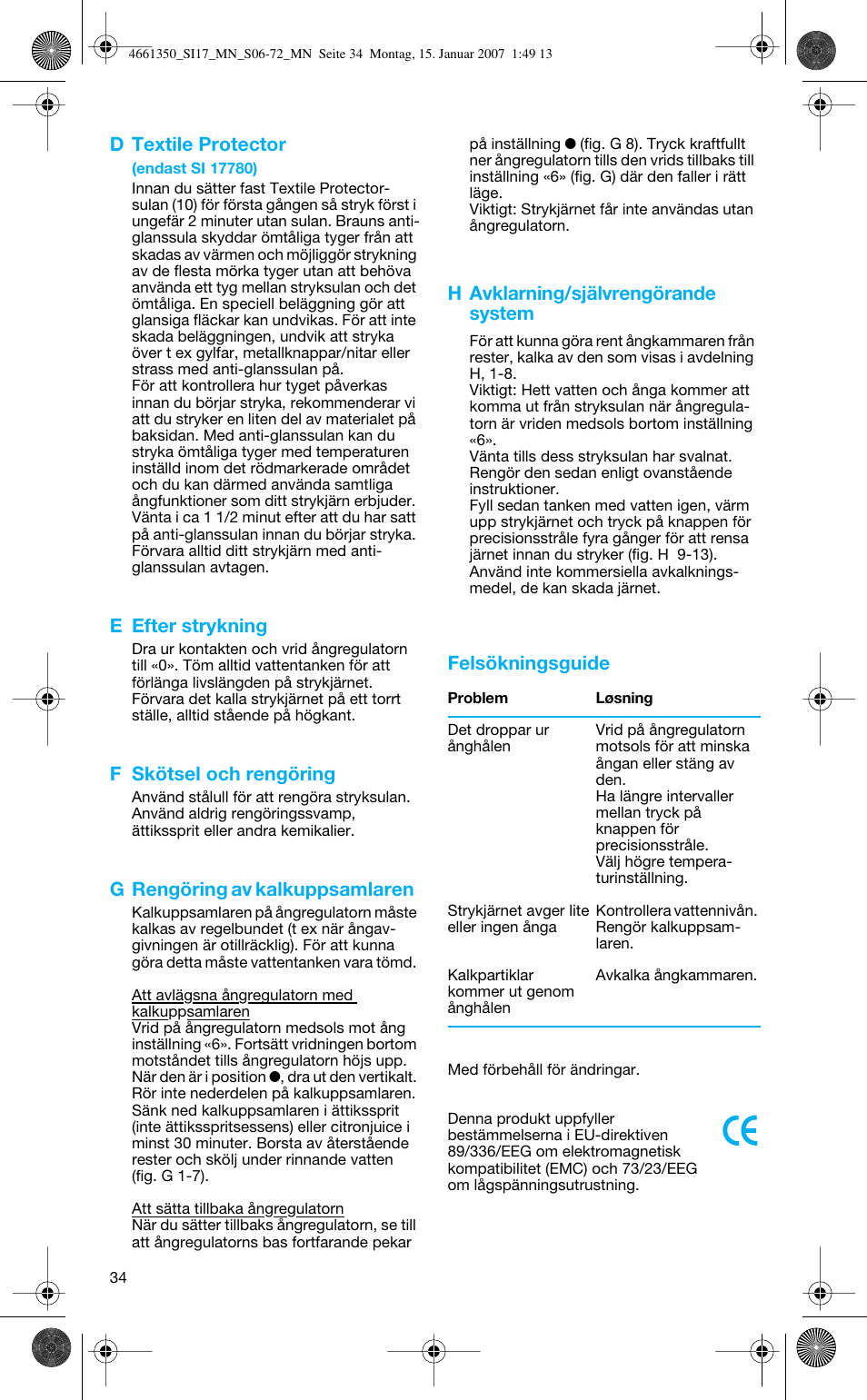 Braun SI 710 17610 PROSTYLE CONTROL User Manual | Page 34 / 70