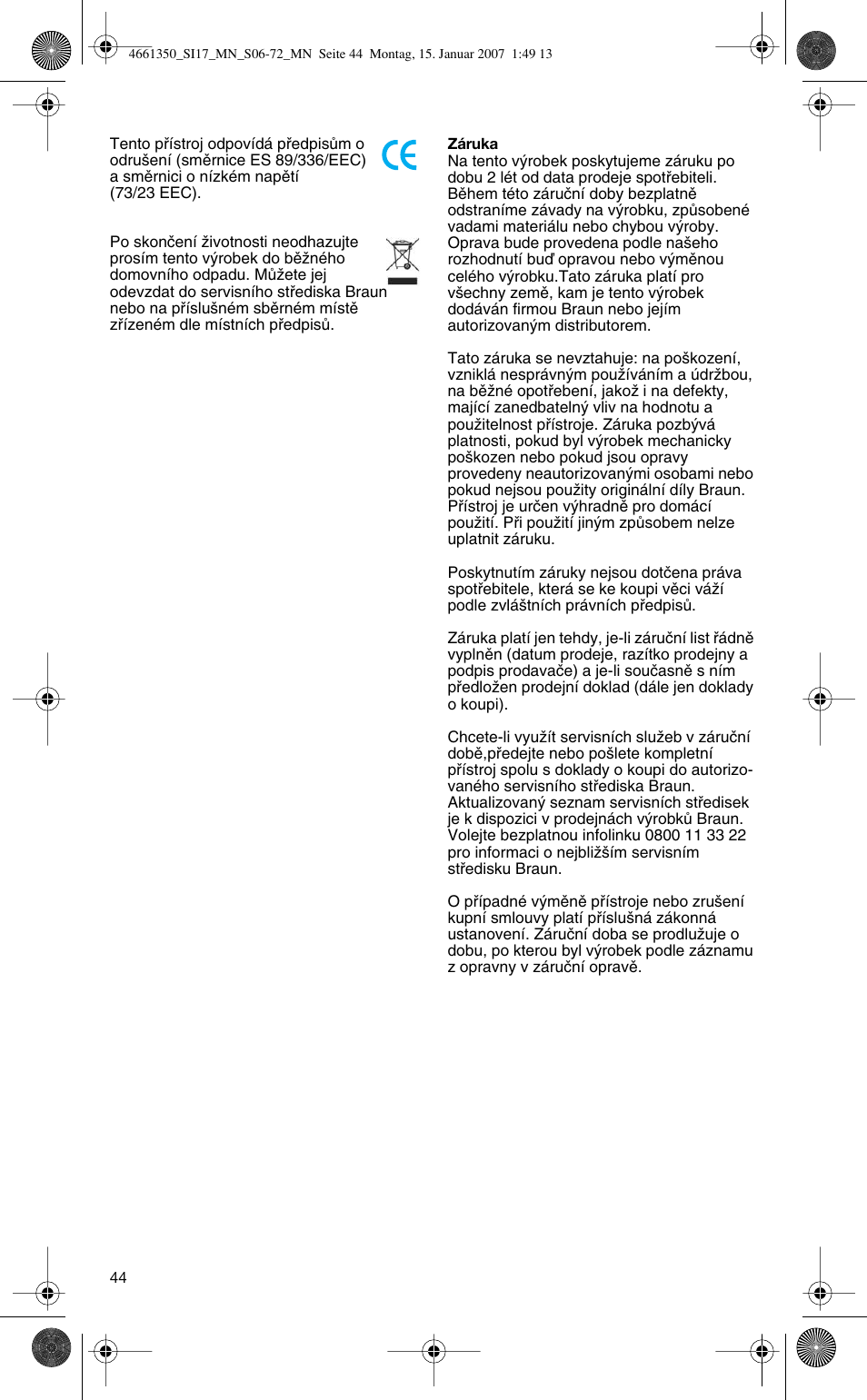 Braun SI 710 17610 PROSTYLE CONTROL User Manual | Page 44 / 70