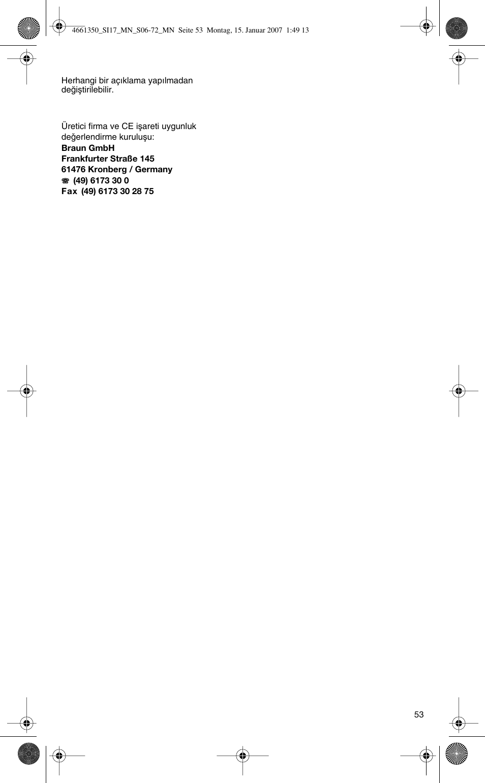 Braun SI 710 17610 PROSTYLE CONTROL User Manual | Page 53 / 70