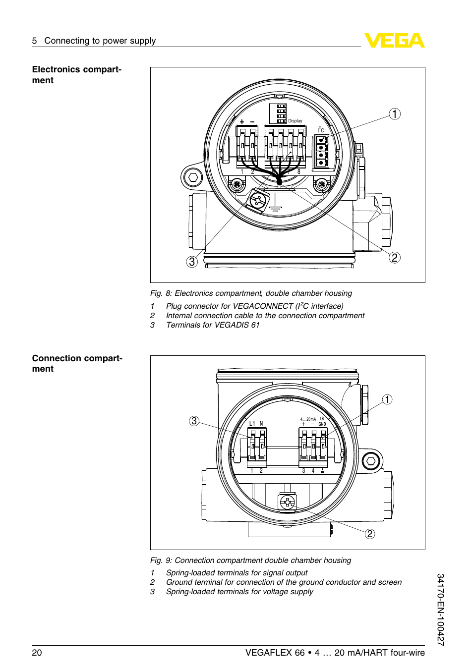 VEGA VEGAFLEX 66 (-20…+250°C) 4 … 20 mA_HART four-wire User Manual | Page 20 / 56