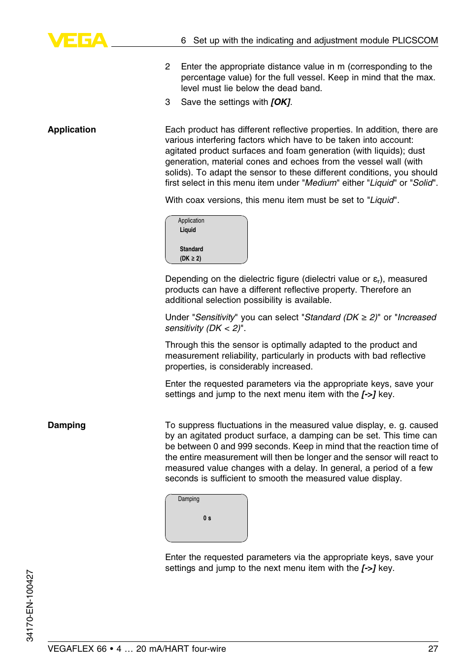 VEGA VEGAFLEX 66 (-20…+250°C) 4 … 20 mA_HART four-wire User Manual | Page 27 / 56
