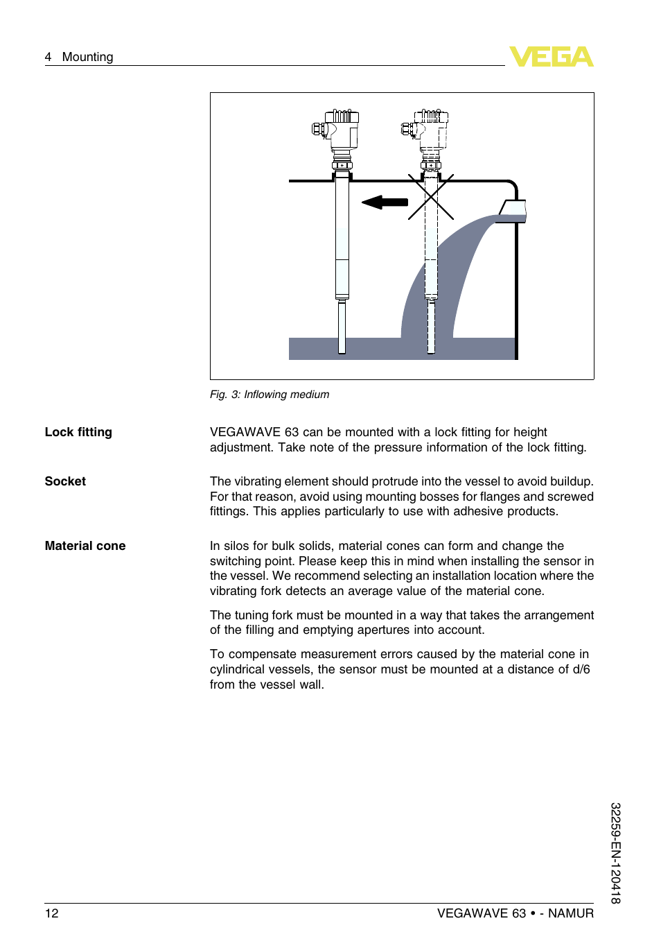 VEGA VEGAWAVE 63 - NAMUR User Manual | Page 12 / 40