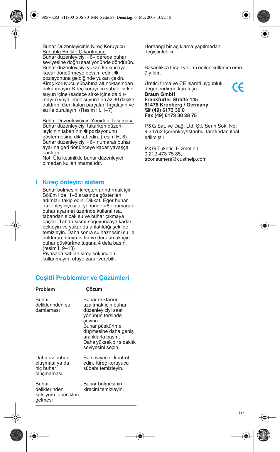 Braun SI 770 18895 TEXSTYLE CONTROL User Manual | Page 57 / 77