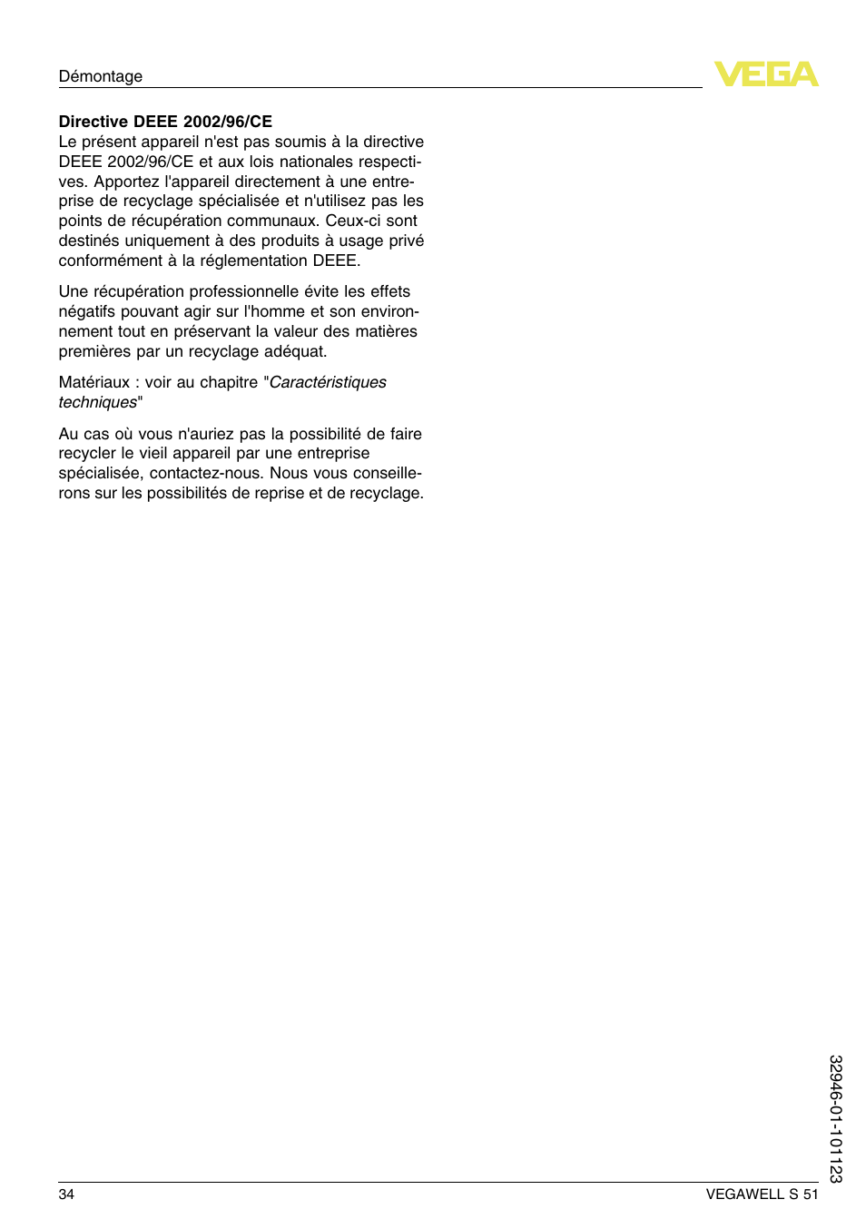 VEGA VEGAWELL S 51 User Manual | Page 34 / 52