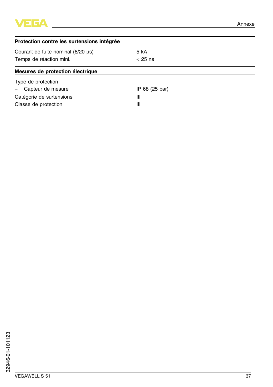 VEGA VEGAWELL S 51 User Manual | Page 37 / 52