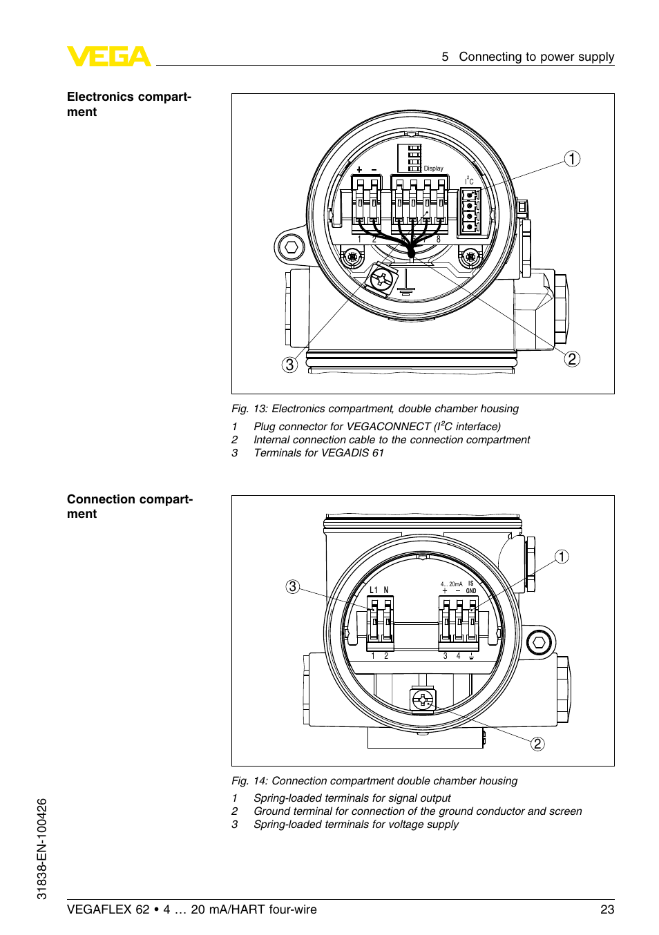 VEGA VEGAFLEX 62 4 … 20 mA_HART four-wire User Manual | Page 23 / 60