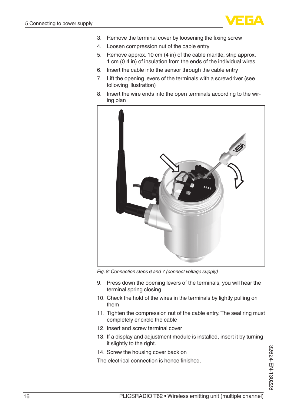 VEGA PLICSRADIO T62 Wireless emitting unit User Manual | Page 16 / 44