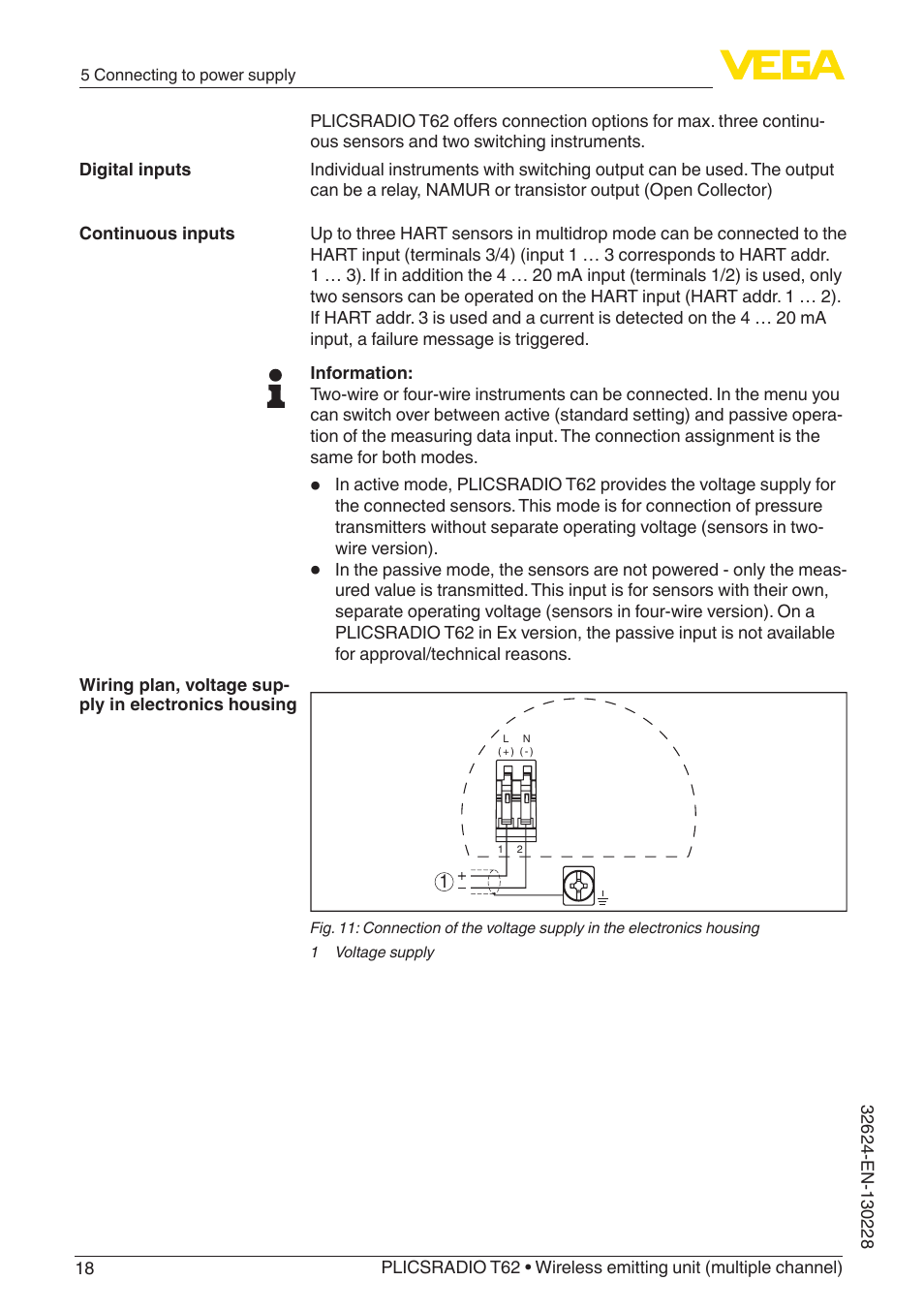 VEGA PLICSRADIO T62 Wireless emitting unit User Manual | Page 18 / 44