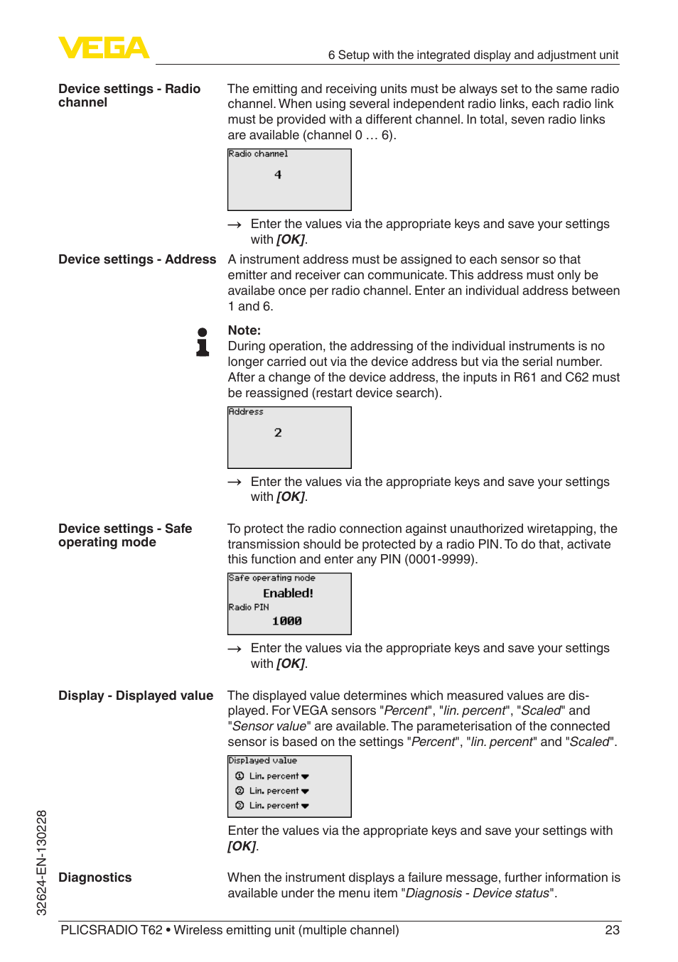 VEGA PLICSRADIO T62 Wireless emitting unit User Manual | Page 23 / 44