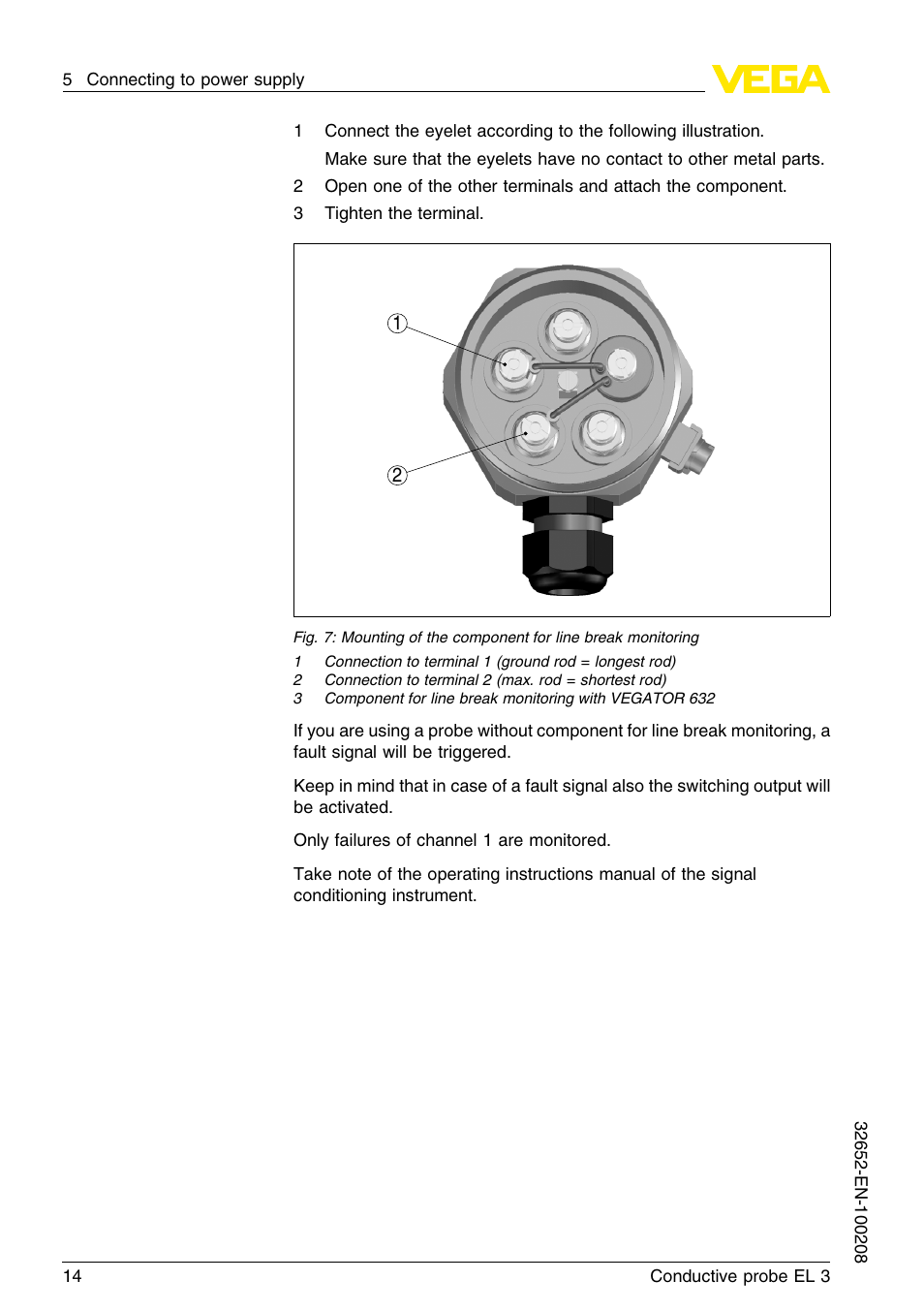VEGA EL 3 Conductive probe User Manual | Page 14 / 24