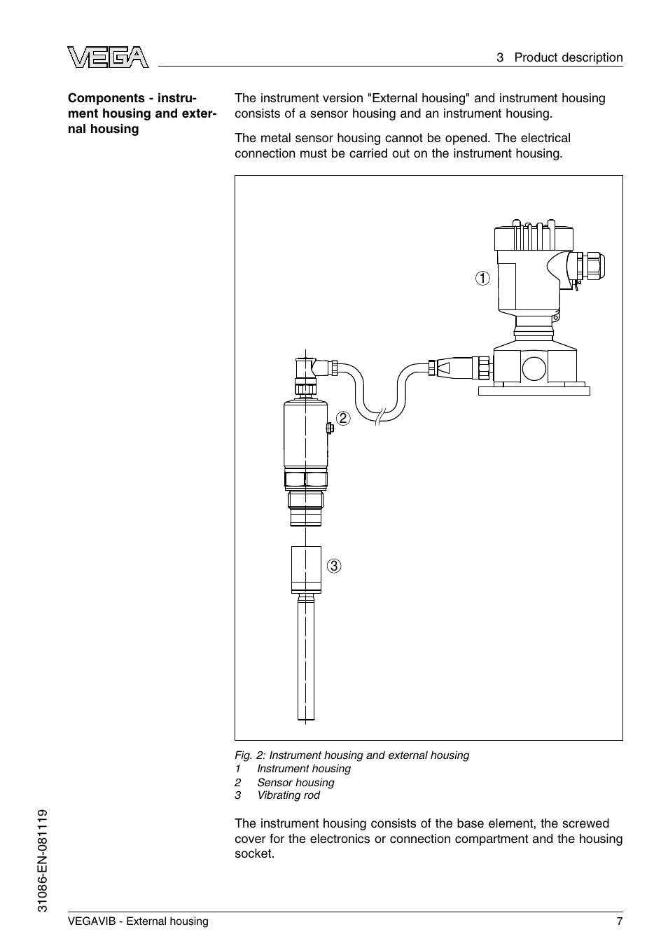 VEGA VEGAVIB - External housing User Manual | Page 7 / 20