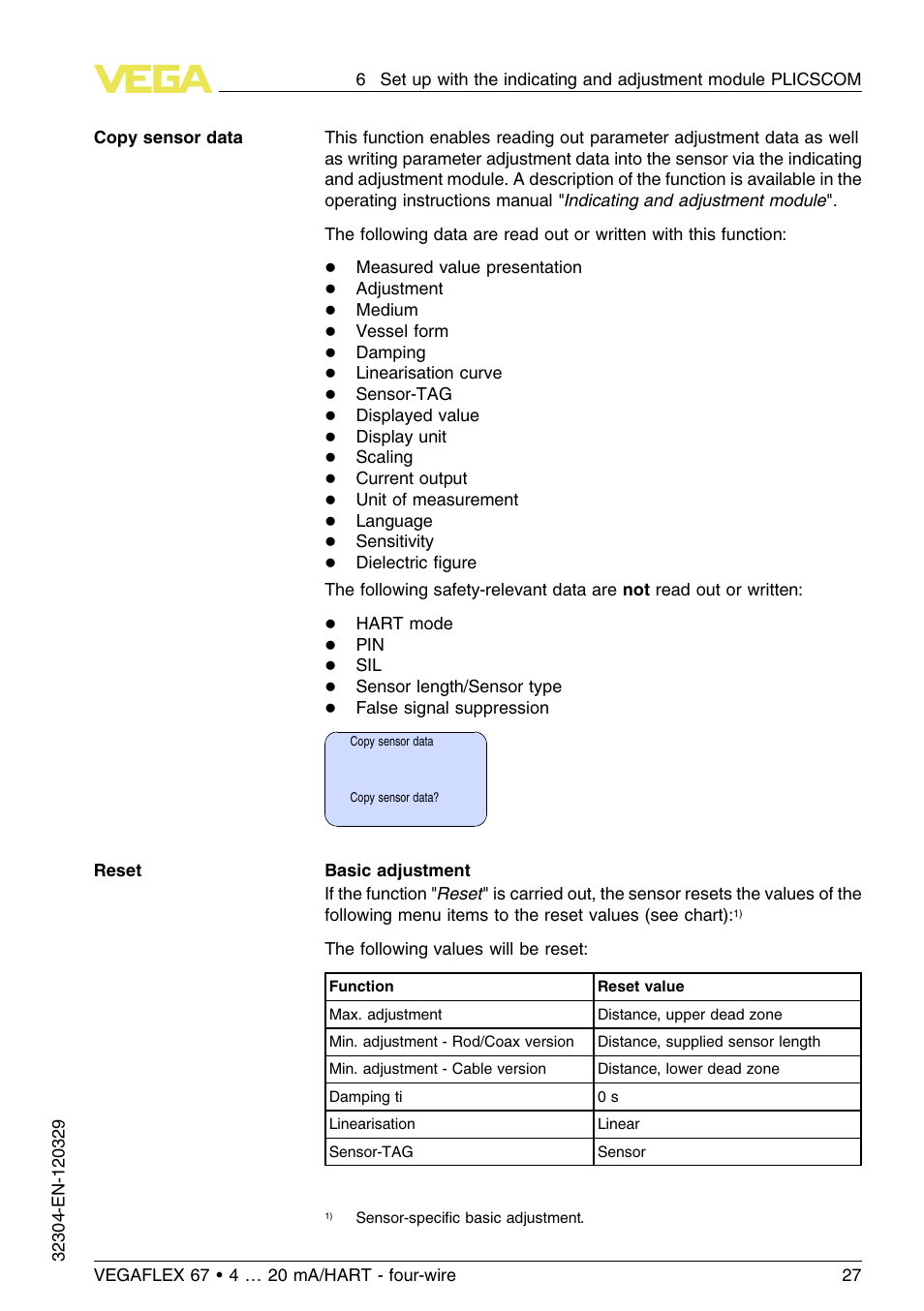 VEGA VEGAFLEX 67 (-40…+150°C PFA insulated) 4 … 20 mA_HART four-wire User Manual | Page 27 / 56
