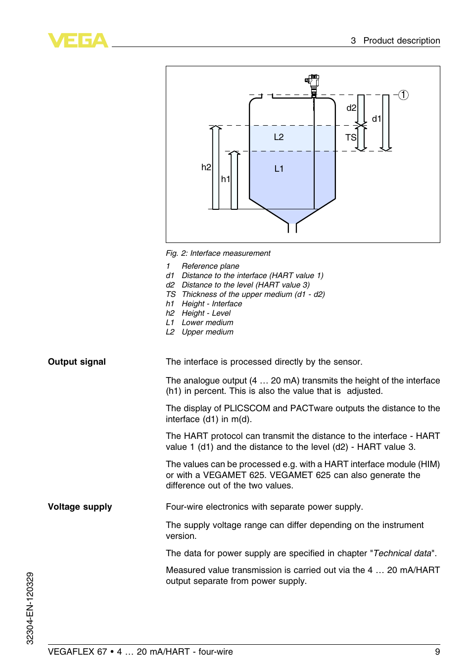 VEGA VEGAFLEX 67 (-40…+150°C PFA insulated) 4 … 20 mA_HART four-wire User Manual | Page 9 / 56