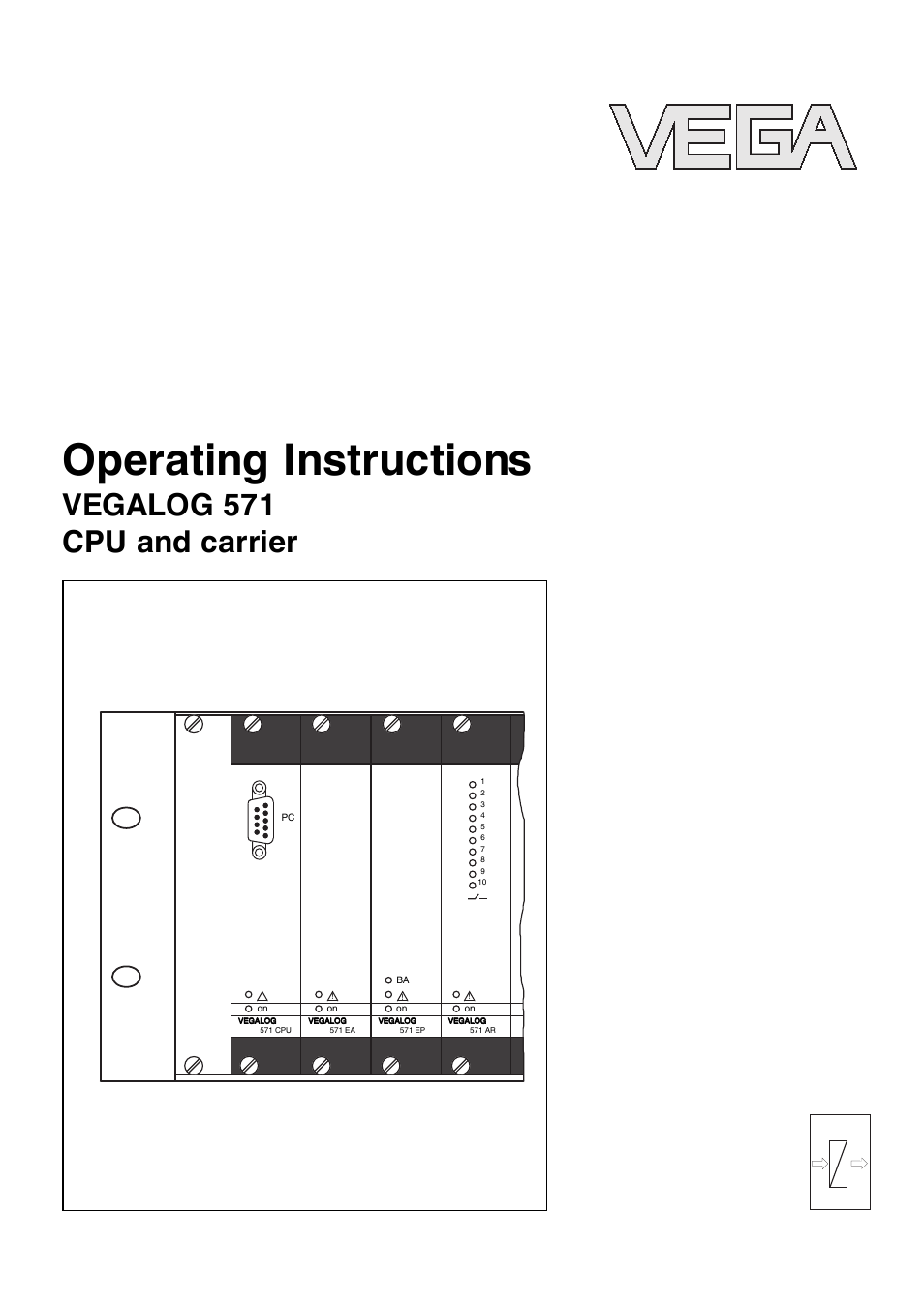 VEGA VEGALOG 571 CPU and carrier User Manual | 36 pages