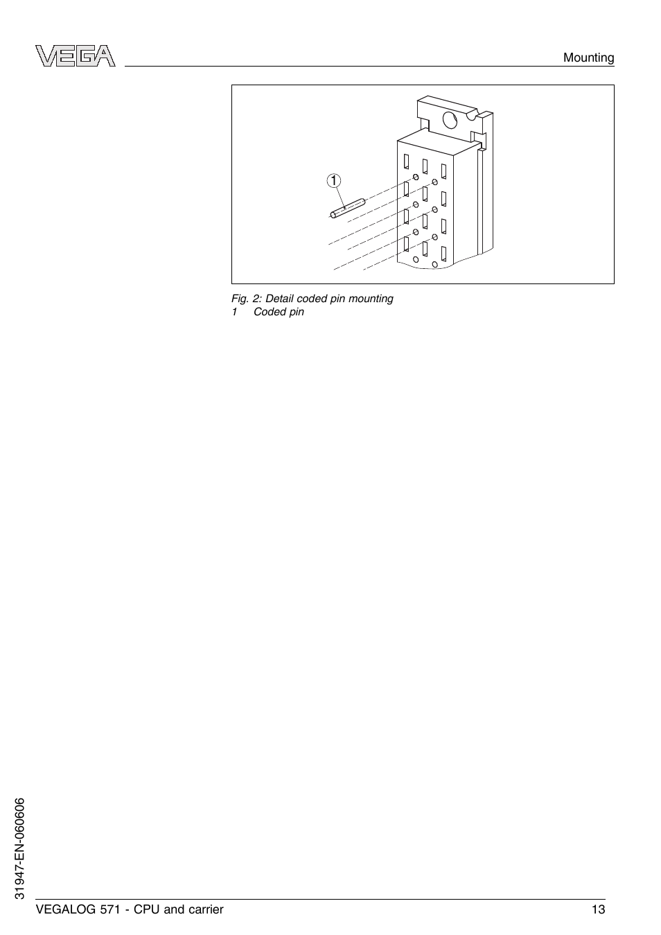 VEGA VEGALOG 571 CPU and carrier User Manual | Page 13 / 36