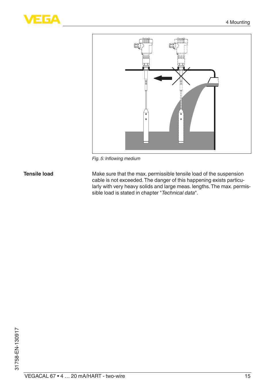 VEGA VEGACAL 67 4 … 20 mA_HART - two-wire User Manual | Page 15 / 52