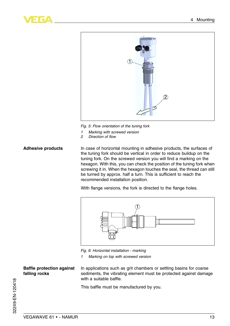 VEGA VEGAWAVE 61 - NAMUR User Manual | Page 13 / 40