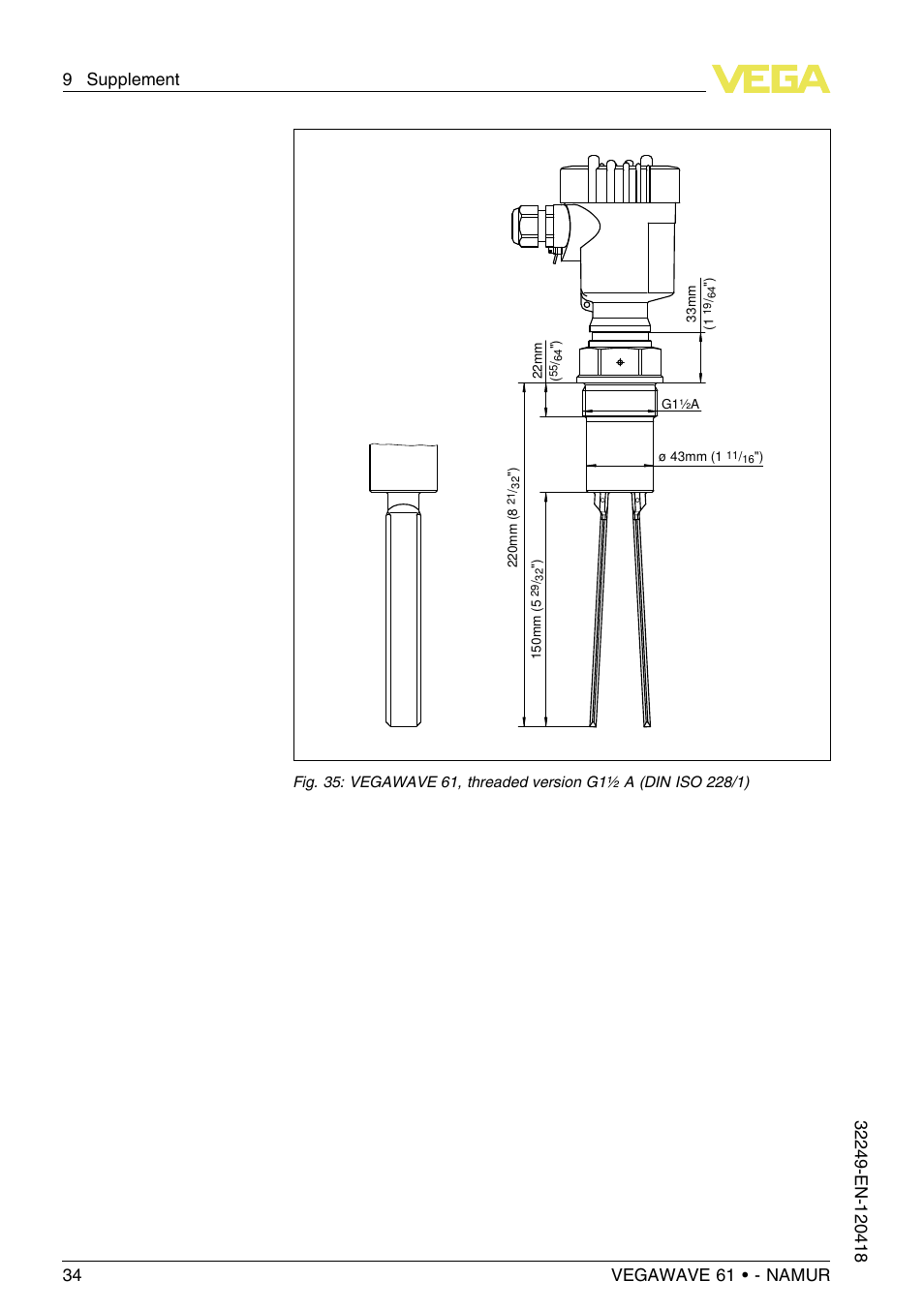 VEGA VEGAWAVE 61 - NAMUR User Manual | Page 34 / 40