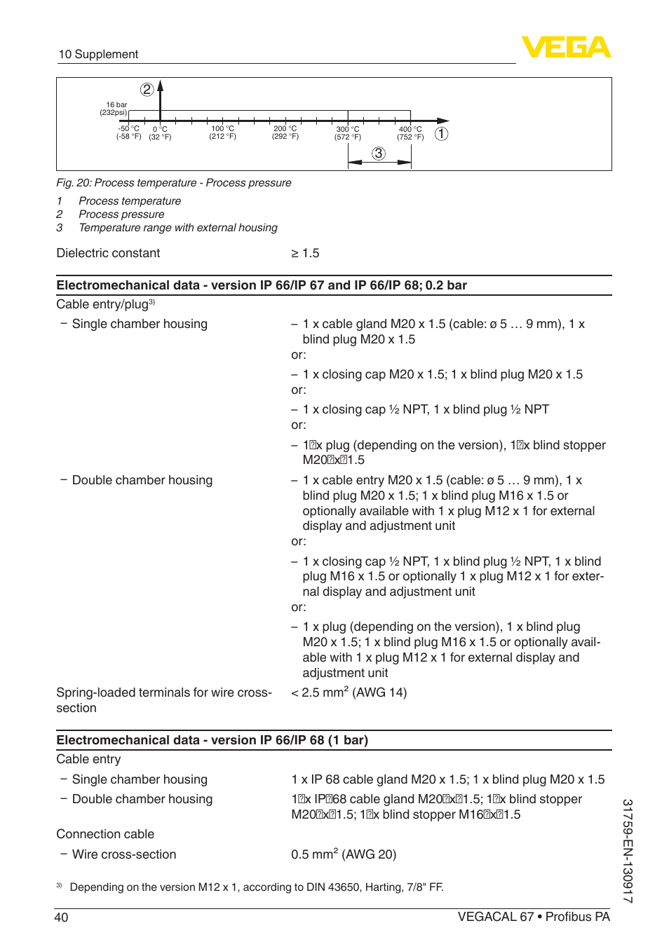 VEGA VEGACAL 67 Profibus PA User Manual | Page 40 / 52