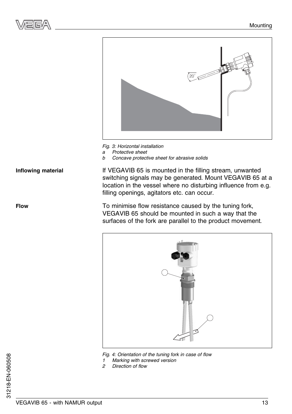 VEGA VEGAVIB 65 - NAMUR User Manual | Page 13 / 40