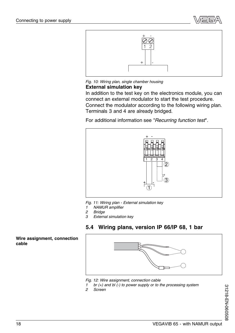 VEGA VEGAVIB 65 - NAMUR User Manual | Page 18 / 40